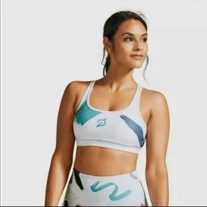 Peloton Modern Composition Strappy Mesh Sports Bra Size Large